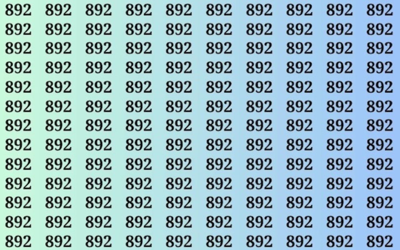 test rapidite visuel trouver le numero 862 parmi les 892