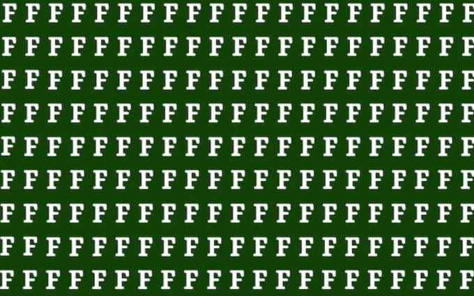 defi visuel rapidite trouver le numero 5 parmi les f