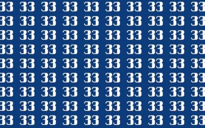 defi visuel trouver le numero 33