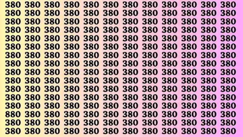 defi visuel trouver le numero 880