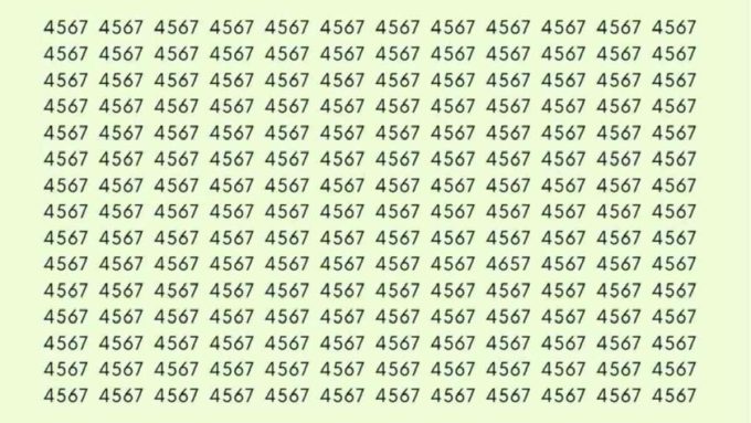 jeu observation trouver nombre 4657 parmi 4567 1