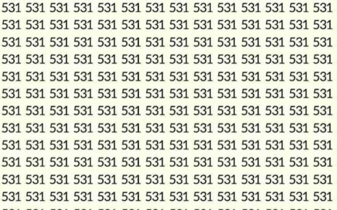 defi trouver le numéro 521 parmi les 531