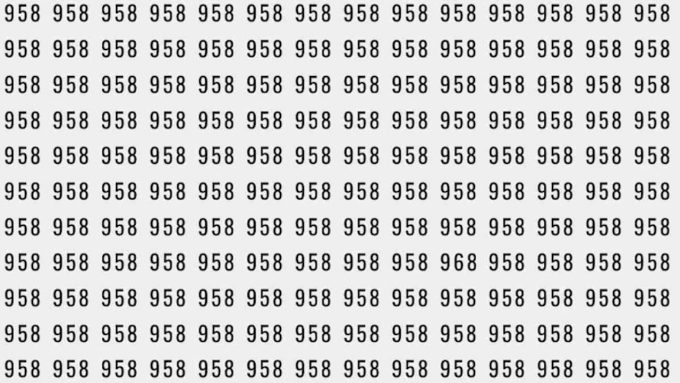 defi visuel rapidite trouver le numero 968