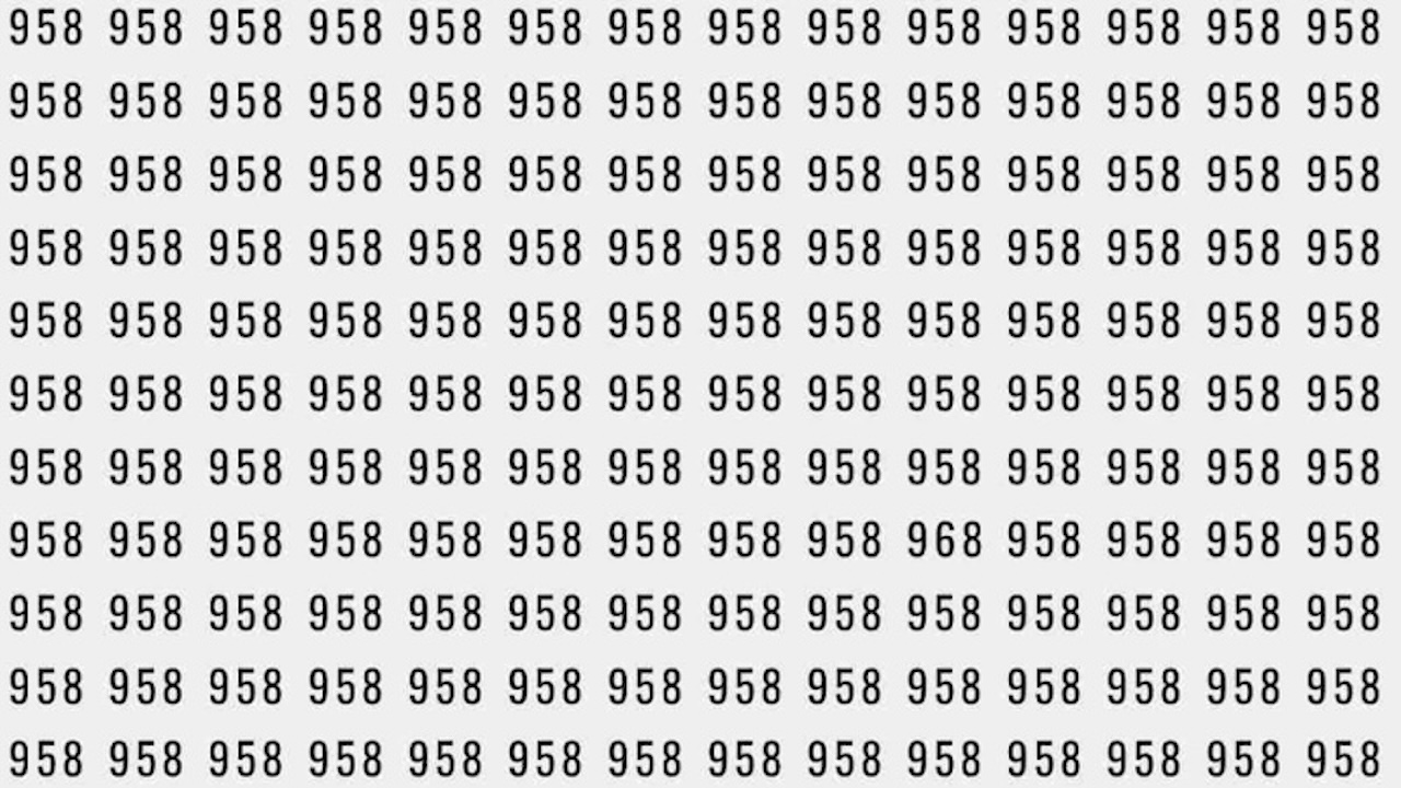 defi visuel rapidite trouver le numero 968