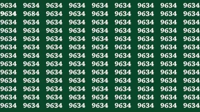 defi visuel trouver le numéro 9684