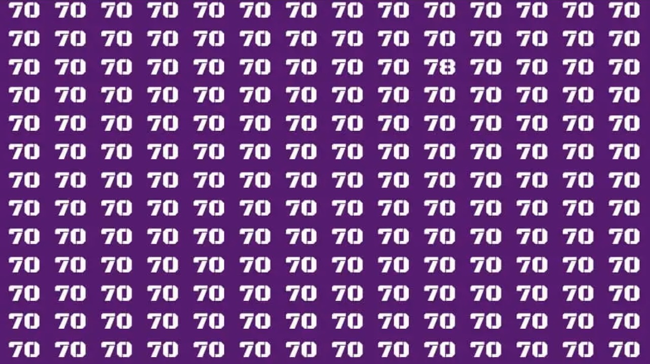 defi visuel trouver le numero 78